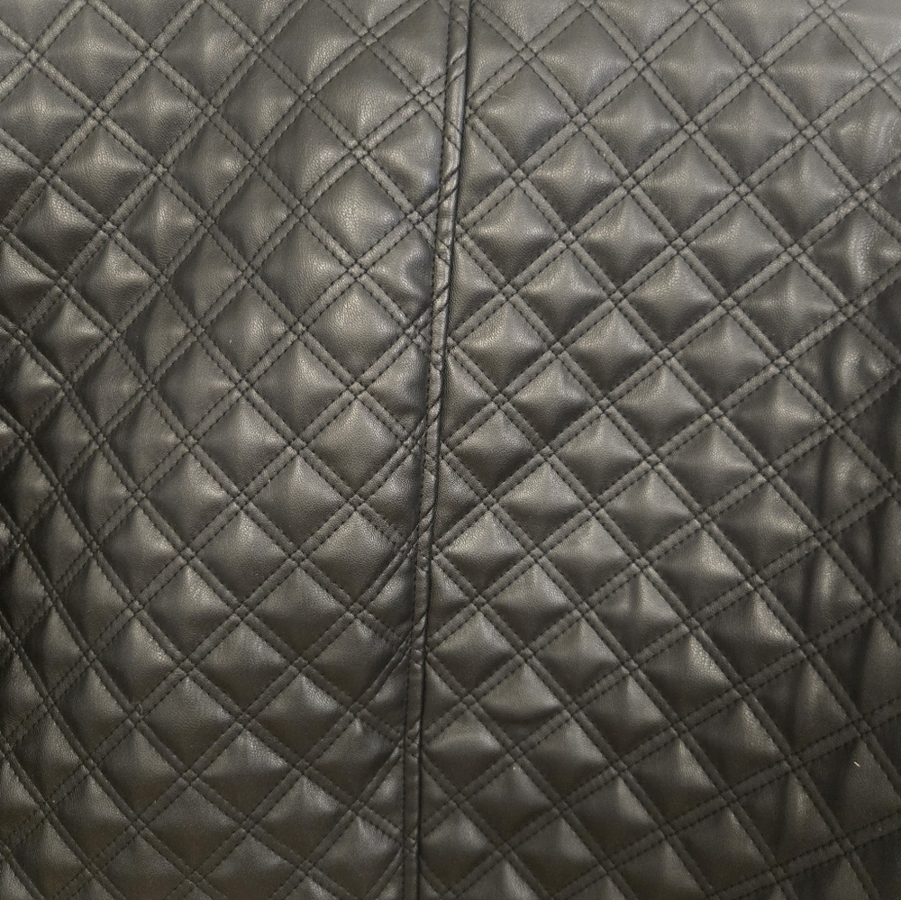 Zara Faux Leather Cropped Quilted Jacket - Picture 8 of 11